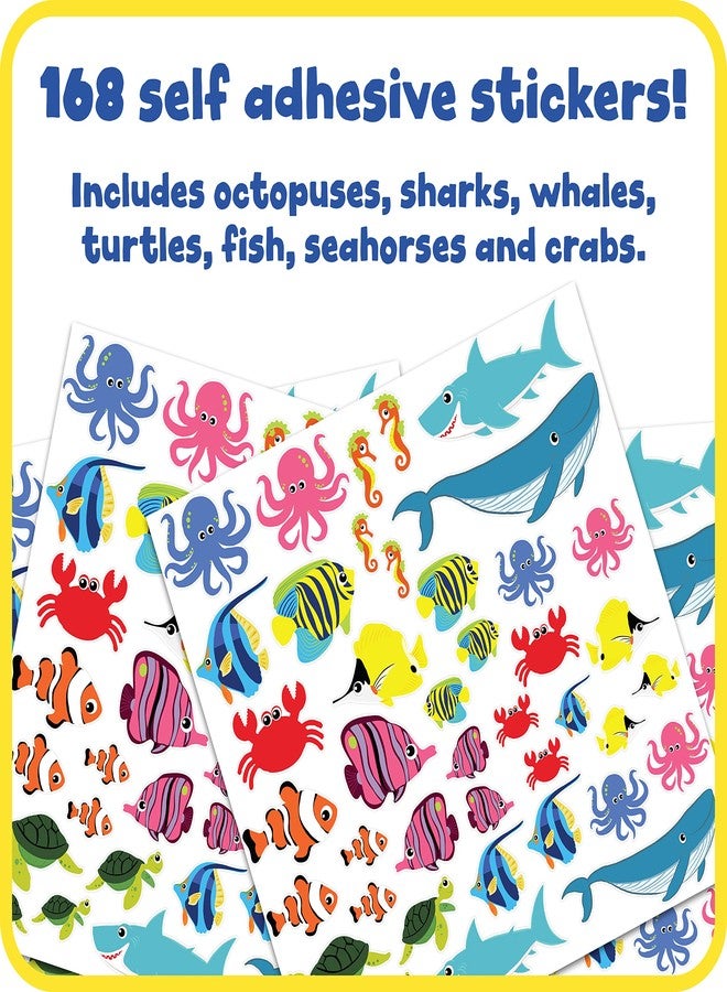 Ready 2 Learn Foam Stickers - Sea Life - Pack of 168 - Self-Adhesive Stickers for Kids - 3D Puffy Ocean Stickers for Laptops, Party Favors and Crafts - Image 2